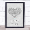 Keane Everybody's Changing Grey Heart Song Lyric Quote Music Print