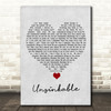 Lucy Spraggan Unsinkable Grey Heart Song Lyric Quote Music Print