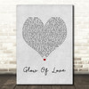 Luther Vandross Glow Of Love Grey Heart Song Lyric Quote Music Print