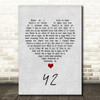 Mumford & Sons 42 Grey Heart Song Lyric Quote Music Print