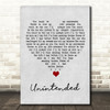 Muse Unintended Grey Heart Song Lyric Quote Music Print