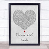 My Chemical Romance Famous Last Words Grey Heart Song Lyric Quote Music Print