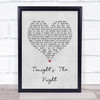 Rod Stewart Tonight's The Night Grey Heart Song Lyric Quote Music Print