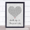 Taylor Swift Death By A Thousand Cuts Grey Heart Song Lyric Quote Music Print