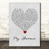 The Knack My Sharona Grey Heart Song Lyric Quote Music Print