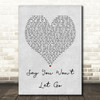 James Arthur Say You Won't Let Go Grey Heart Song Lyric Quote Print