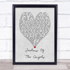Katherine Jenkins Jealous Of The Angels Grey Heart Song Lyric Quote Print