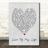 Love Of My Life Santana Grey Heart Song Lyric Quote Print