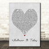 Imagine Dragons Whatever It Takes Grey Heart Song Lyric Quote Print