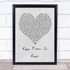 Seal Kiss From A Rose Grey Heart Song Lyric Quote Print