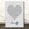 Slipknot Snuff Grey Heart Song Lyric Quote Print