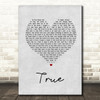 Spandau Ballet True Grey Heart Song Lyric Quote Print