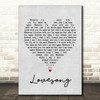 The Cure Lovesong Grey Heart Song Lyric Quote Print