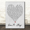 Don't Stop Fleetwood Mac Grey Heart Song Lyric Quote Print