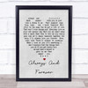 Always And Forever Luther Vandross Grey Heart Song Lyric Quote Print