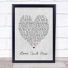 Here And Now Luther Vandross Grey Heart Song Lyric Quote Print