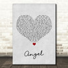 Aerosmith Angel Grey Heart Song Lyric Quote Print
