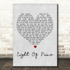 Ataris Eight Of Nine Grey Heart Song Lyric Quote Print