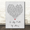 Coldplay A Sky Full Of Stars Grey Heart Song Lyric Quote Print