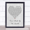Culture Club Time (Clock Of The Heart) Grey Heart Song Lyric Quote Print