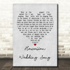 Elvis Presley Hawaiian Wedding Song Grey Heart Song Lyric Quote Print