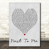 Emeli Sandé Next To Me Grey Heart Song Lyric Quote Print