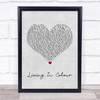 Frightened Rabbit Living In Colour Grey Heart Song Lyric Quote Print