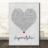 Groove Armada Superstylin' Grey Heart Song Lyric Quote Print