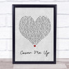 Jason Isbell Cover Me Up Grey Heart Song Lyric Quote Print