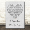 Johnny Nash I Can See Clearly Now Grey Heart Song Lyric Quote Print