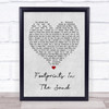 Leona Lewis Footprints In The Sand Grey Heart Song Lyric Quote Print