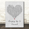 Lifehouse Hanging By A Moment Grey Heart Song Lyric Quote Print