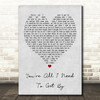 Marvin Gaye Tammi Terrell You're All I Need To Get By Grey Heart Lyric Print