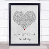 Marvin Gaye You're All I Need To Get By Grey Heart Song Lyric Quote Print