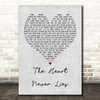 McFly The Heart Never Lies Grey Heart Song Lyric Quote Print
