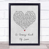 Phil Collins A Groovy Kind Of Love Grey Heart Song Lyric Quote Print