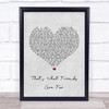 Rod Stewart That's What Friends Are For Grey Heart Song Lyric Quote Print
