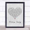 Roger Daltrey Oceans Away Grey Heart Song Lyric Quote Print