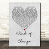 Scorpions Wind of Change Grey Heart Song Lyric Quote Print