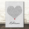 Sia Helium Grey Heart Song Lyric Quote Print