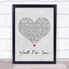 Stone Broken Wait For You Grey Heart Song Lyric Quote Print