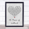 The Corries The Flower Of Scotland Grey Heart Song Lyric Quote Print