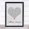 The Maccabees William Powers Grey Heart Song Lyric Quote Print