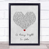 The Pogues A Rainy Night In Soho Grey Heart Song Lyric Quote Print