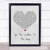 The Supremes Up The Ladder To The Roof Grey Heart Song Lyric Quote Print