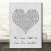 The White Stripes It's True That We Love One Another Grey Heart Song Lyric Print
