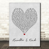 Tim McGraw Humble And Kind Grey Heart Song Lyric Quote Print