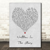 Tinie Tempah Written In The Stars Grey Heart Song Lyric Quote Print