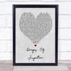Train Drops Of Jupiter Grey Heart Song Lyric Quote Print
