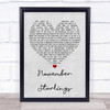 Trembling Blue Stars November Starlings Grey Heart Song Lyric Quote Print